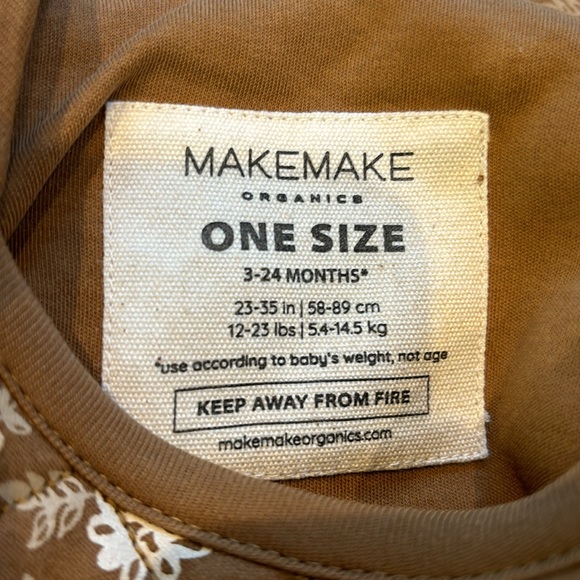 Cozy Gold Floral Kids Pajama Sleep Sack - Picture 6 of 6